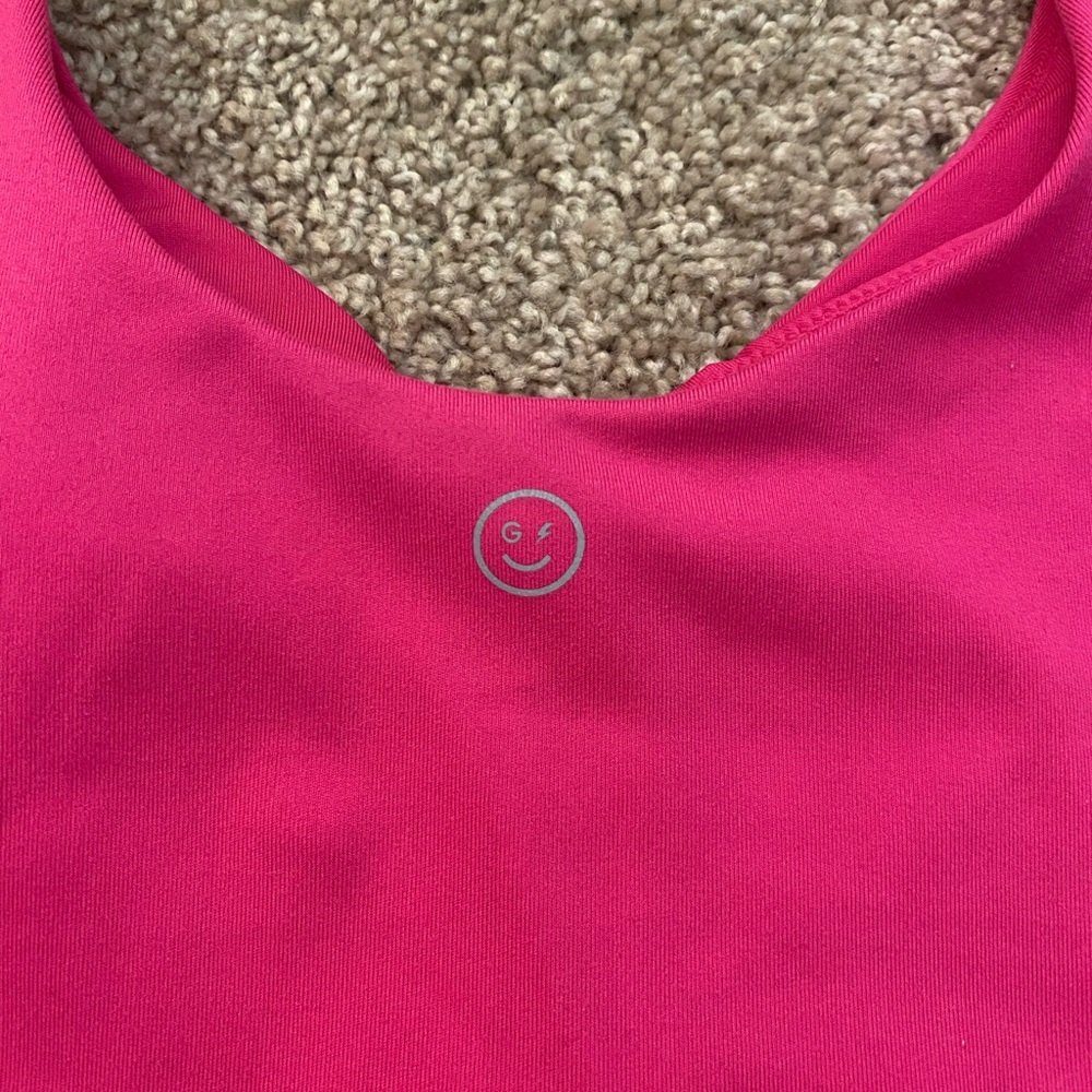 Gilly Hicks (Hollister) Vibrant Pink Padded Tank Top. - Picture 3 of 4